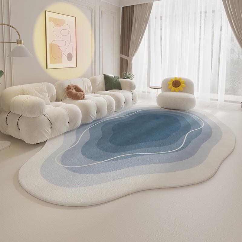 Unregelmäßiger Wohnzimmerteppich Schlafzimmer Bettvorleger Couchtischteppich Haushalt Langlebig und Pflegeleicht