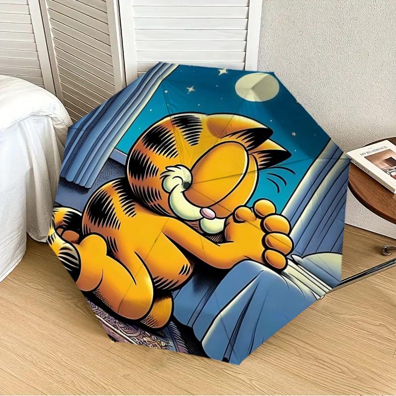 

1pc Garfield Automatic Folding Umbrella] Durable Iron Frame & Rod, Portable Folding, Makes a Great Holiday Gift yy251016247