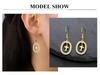 Cazador Gold Color Clear Zircon Cross Earrings for Women Stainless Steel Jesus Jewelry Christian Earrings Mother's Day Gift 2026
