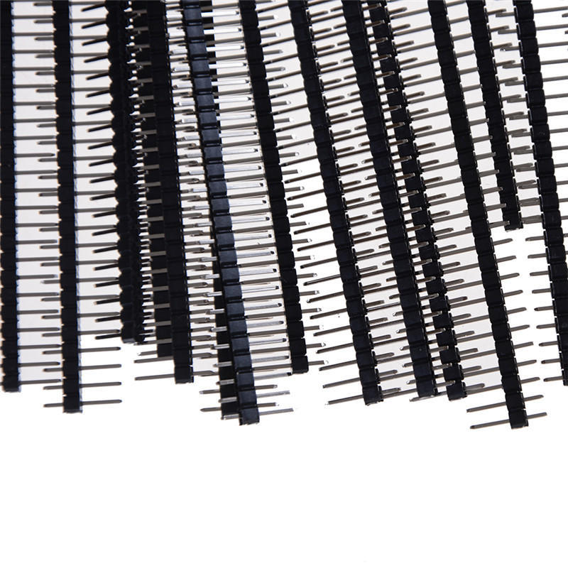 20Pcs 40Pin 2.54Mm Single Row Straight Male Pin Header Connector Strip
