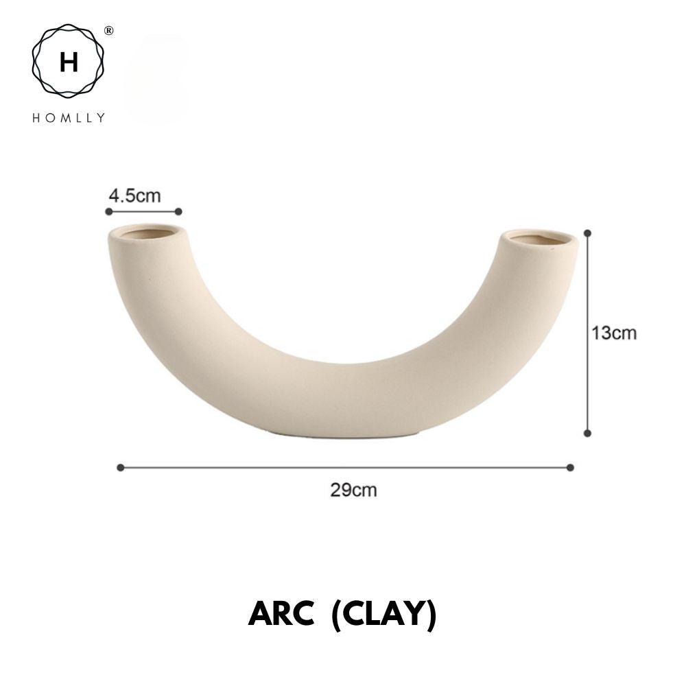 Homlly Plutto Minimalist Boho Geometric Nordic Ceramic Decor Pampas Flower Vase