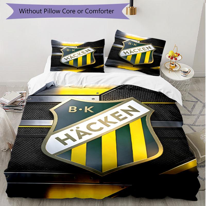 3pcs Duvet Cover Set (1*Duvet Cover + 2*Pillowcase, Without Core), BK Hacken Print Soft All‑Season Bedding Set, Home Bedroom Decor Gift
