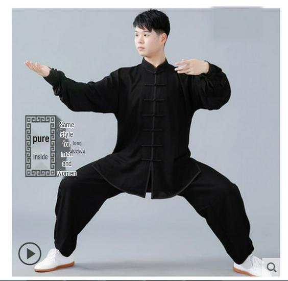 

Весенне-летний костюм для выступлений по ушу из хлопка и льна - Унисекс одежда для тайцзи и кунг-фу с длинными/короткими рукавами Extra Extra Large