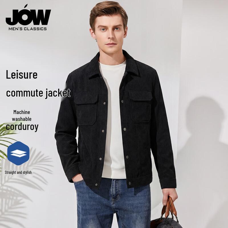 JOW Men's Corduroy Multi-Pocket Workwear Jacket