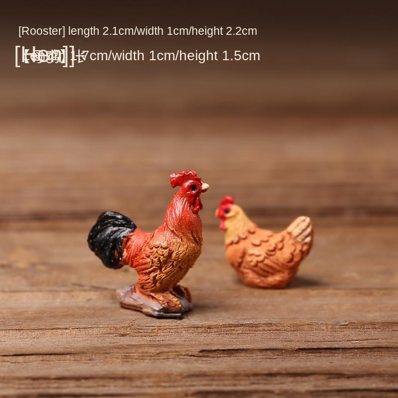 Furniture Model Synthetic Resin Pastoral Moss Micro Landscape Retro Nostalgic National Bonsai Mini Animal Miniature Decoration