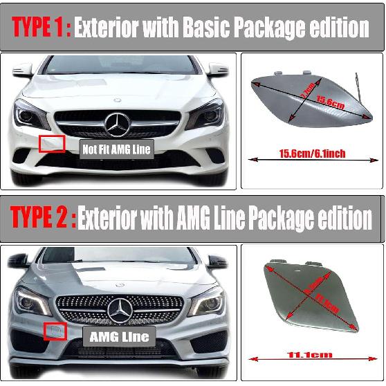 Front Tow Cover Fit 12-15 Mercedes-Benz CLA-Class Coupe W117 for CLA180 CLA200 CLA220 CLA250 2012 2013 2014 2015 Bumper Hook Eye Cap 1178850622