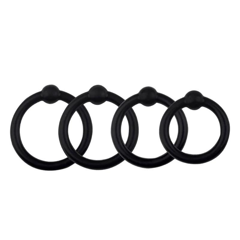 4ks/Sada kroužků Prsten na penis pro muže Cockring Prsten na penis Sexshop Prsteny na penis pro Dicka silikonové