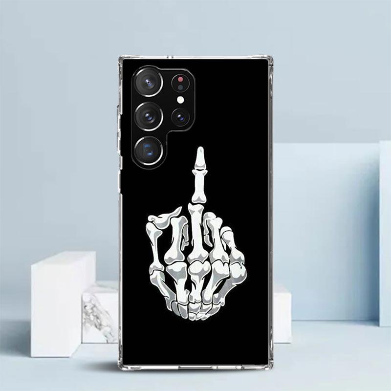 Middle Finger Soft Cover for Samsung Galaxy S25 Edge S26 S24 S23 Ultra Phone Case S22 S21 Plus S20 FE Print Pattern Shell Galaxy