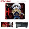 One Piece Anime Geldbörse Vollfarbdruck Zweifach faltbar Kartenhalter Studenten Anime Leder Geldbörse