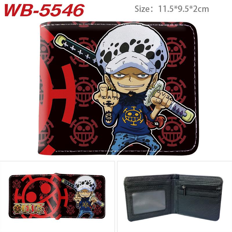 One Piece Anime Geldbörse Vollfarbdruck Zweifach faltbar Kartenhalter Studenten Anime Leder Geldbörse