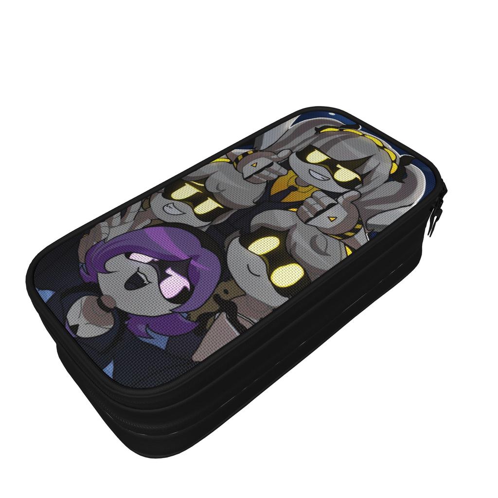 Murder Drones Horror Pencil Case Anime Black Comedy Pencilcases for Girl Boy Large Storage Bag School Supplies Gifts Stationery