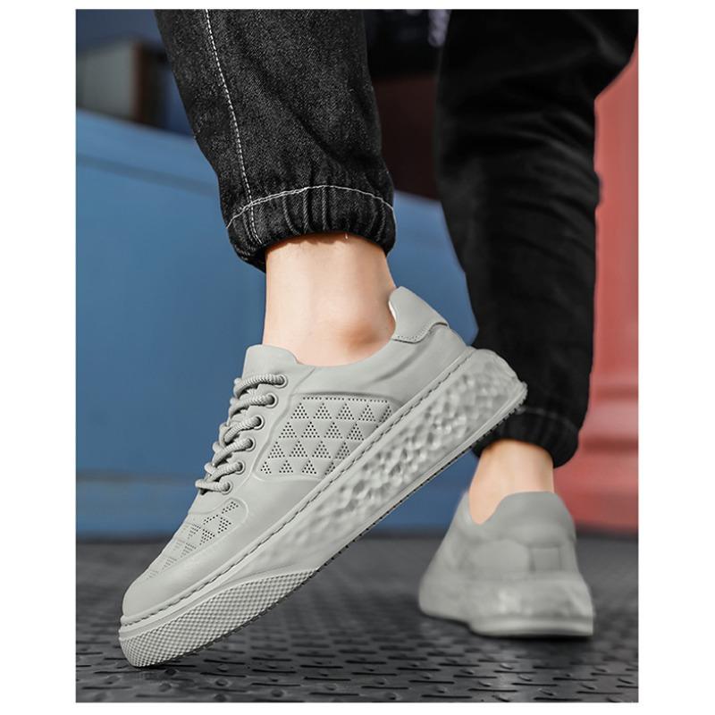 High-quality Thick-sole Casual Shoes Men Hollow Breathable Versatile Board Shoes Men Soft Bottom Non-slip Sneakers Tenis Hombre