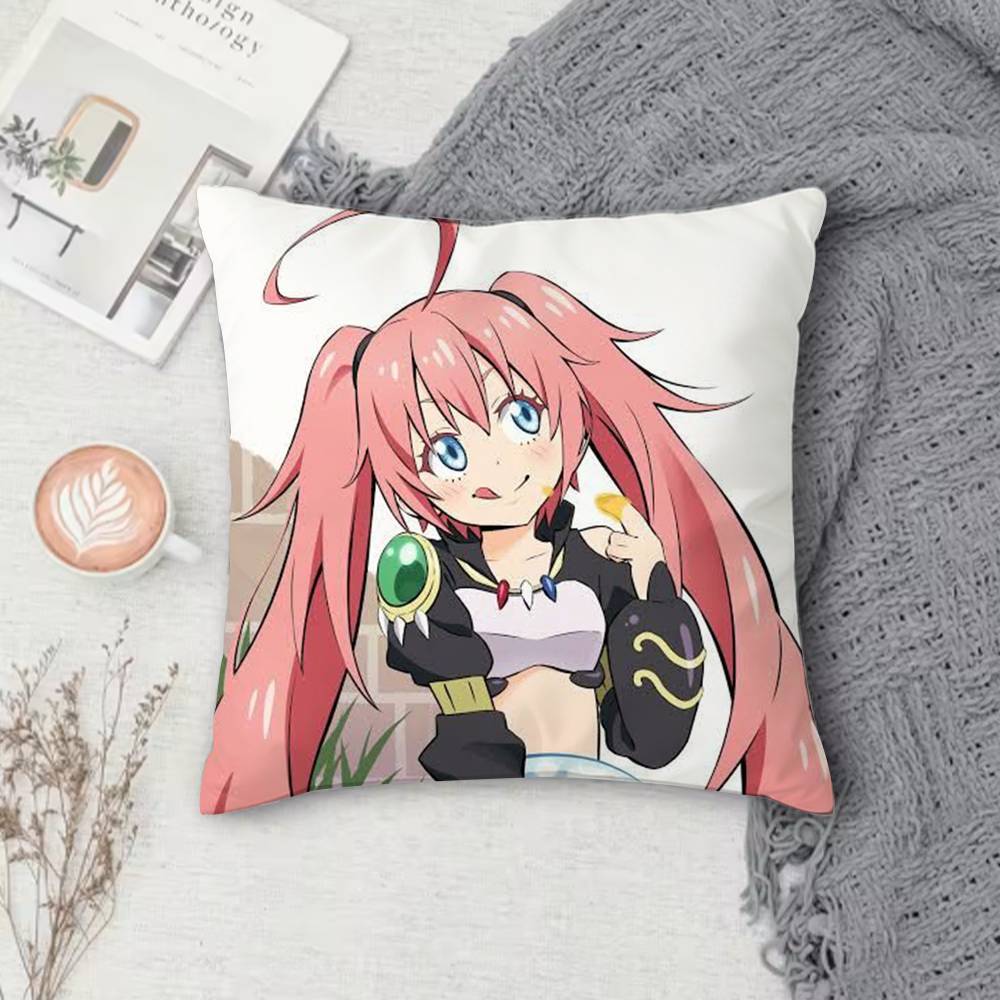 T-Tensura Double-Sided Printed Square Pillow Cover Decorative Cushion Cover For Sofa Bedroom Bedside
