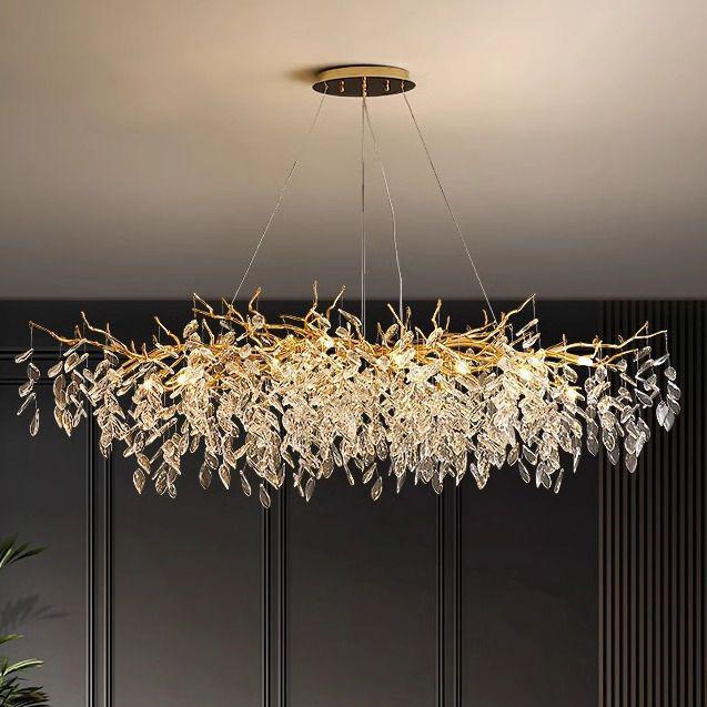 Elegant French Crystal Chandelier for Grand Duplex Living Room