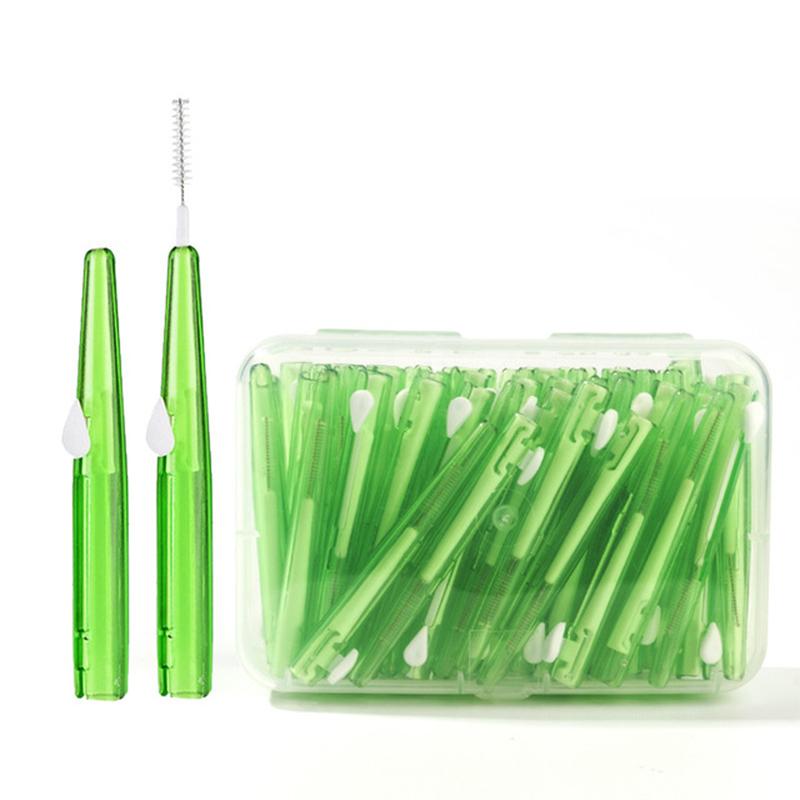

Durable And Safe 30Pcs/Box Toothpick Dental Interdental Brush 0.6Mm-1.5Mm Cleaning Between Teeth Oral Care Orthodontic I Shape Tooth Floss