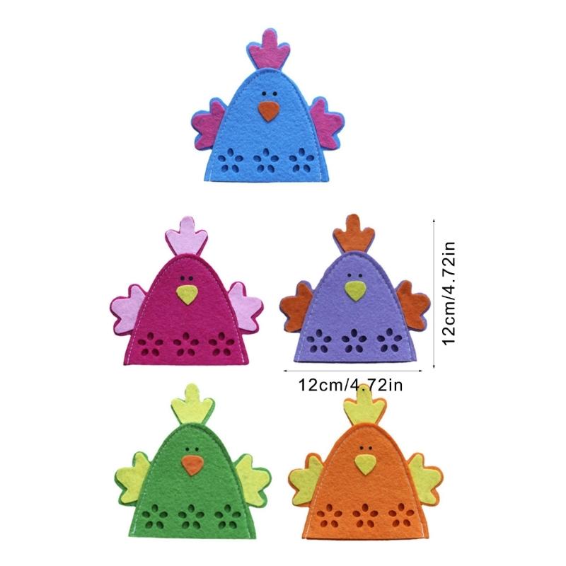 10pcs Holiday Themed Eggs Wraps Covers Features Lovely Chick Pattern For Holiday Party Decoration And Displays