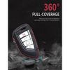 For BMW Key Fob Cover Leather Car Remote Case Holder Keychain Compatible for BMW 2 5 6 7 Series X1 X2 X3 X5 X6 X7 -Black