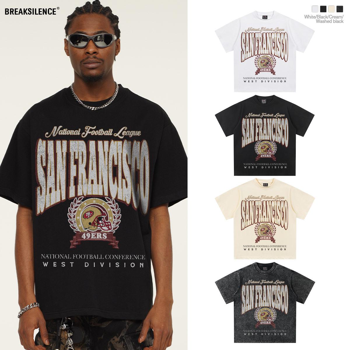 

Spring/Summer 2025 NFL Retro Cotton T-Shirt with Direct-to-Garment Print XXL