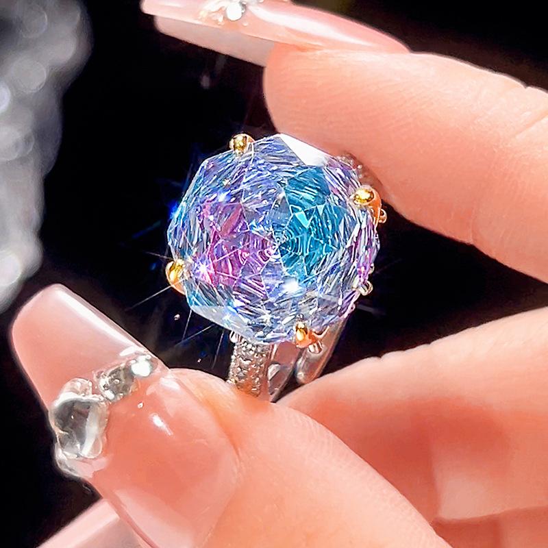 

Изделие Ювелирное изделие Медь Основа Золотое покрытие Имитация Роза Огранка Морской Синий Легкий Роскошное Кольцо Женское 14 * 14