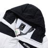 Skechers Color Block Simple Woven Three-Proof Warm Hooded Long Sleeve Down Jacket Unisex outerwear Bright-White L424U184-0019