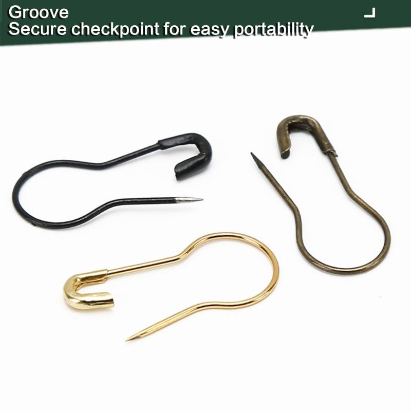 1000Pcs Gourd Shape Safety Pin Metal Knitting Locking Marker Clip Clothing Label Fastener Pin for Stitching Sewing Craft