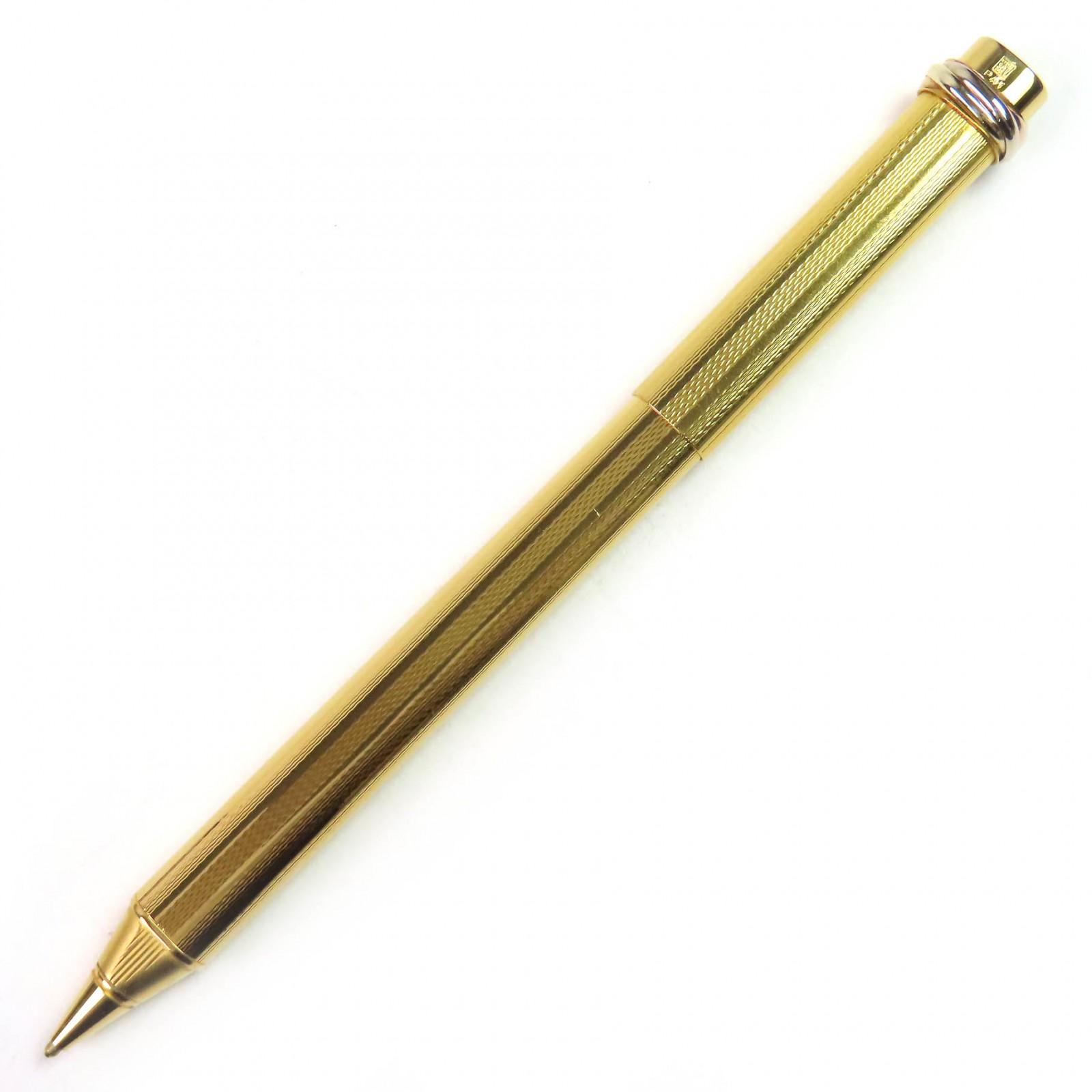 

Great Cartier Ballpoint pen Trinity cap type gold mens Used