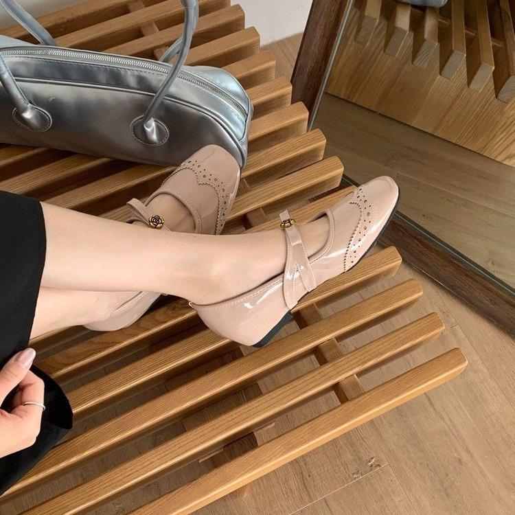 Camellia Mary Jane shoes women's spring and autumn new versatile temperament with skirt single shoes