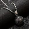 Basketball Shape Pendant Necklace, Sporty Accessory For Men