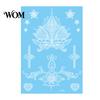 Eco-friendly Tattoo Sticker White Lace for Women, Temporary Face Body Skin-friendly Arm, Waterproof Fake Decal Wedding Party Festival Safe Tattoos