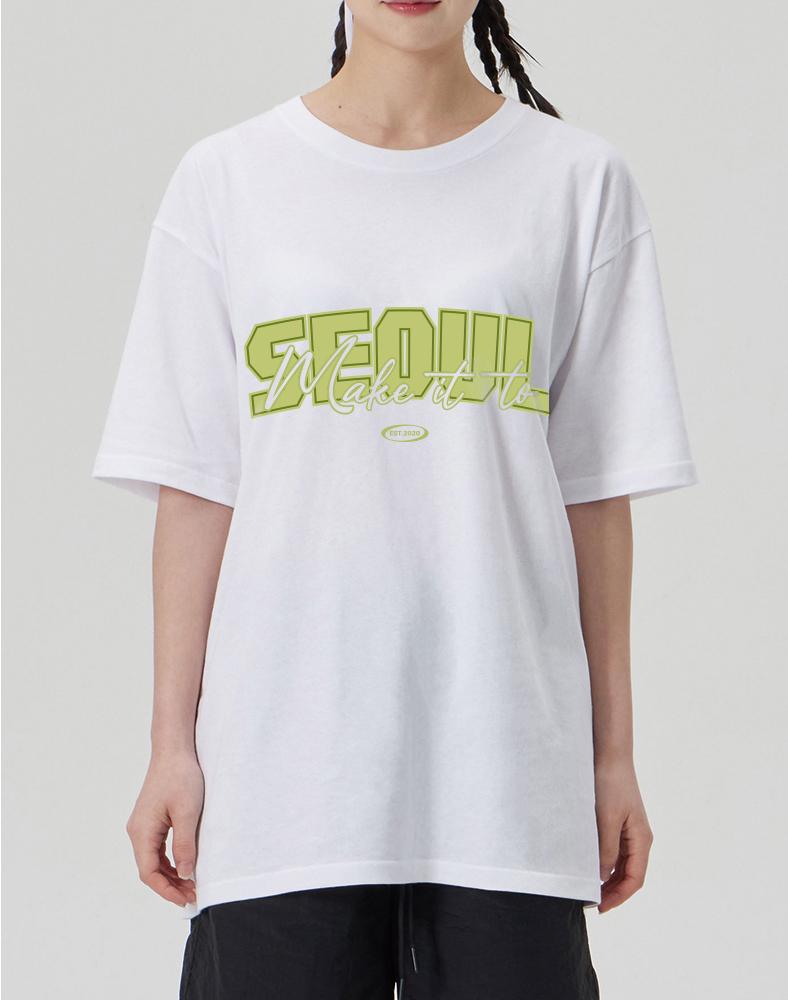 MAKEITTO [Seoul] Crew Neck Tee_White