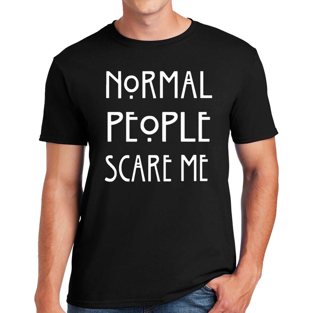 Normale Leute machen mir Angst T-Shirt lustig Goth Rock Punk Geschenk Neuheit Oberteil Tee