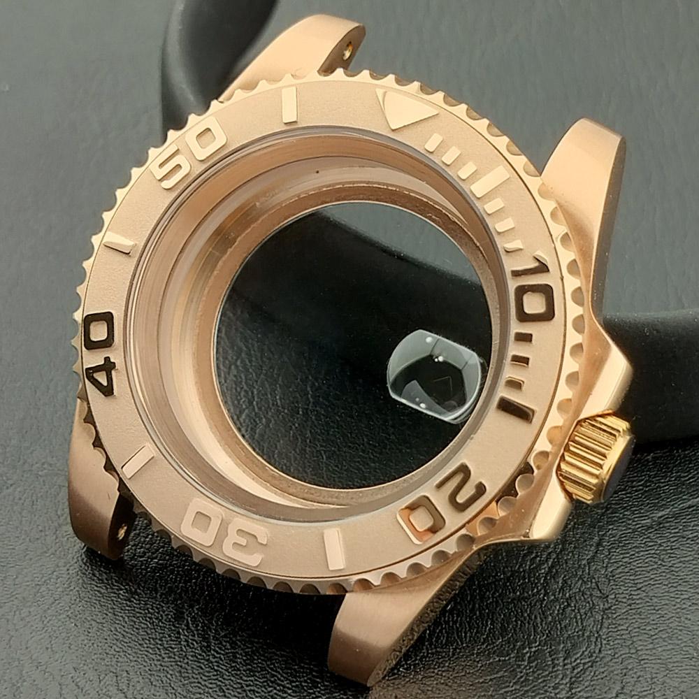 40mm Mechanical Watch Case for NH Series 35 36 38 Movement Yacht Design Style with Sapphire Crystal Watch Box Parts 7
