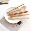 Reusable Bamboo Cutlery Set With Fork Spoon Knife Chopsticks Straw Outdoor Portable Travel Utensils