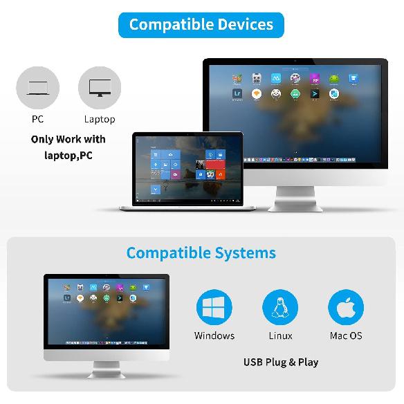 Handheld USB QR Barcode Scanner, NetumScan Wired Automatic 1D 2D Image Bar Code Reader with Adjustable Stand for Store, Supermarket, Warehouse