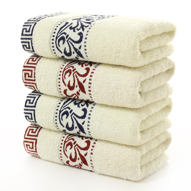 Blue & White Porcelain Soft Face Towel - High Water Absorption, Adult Household Use