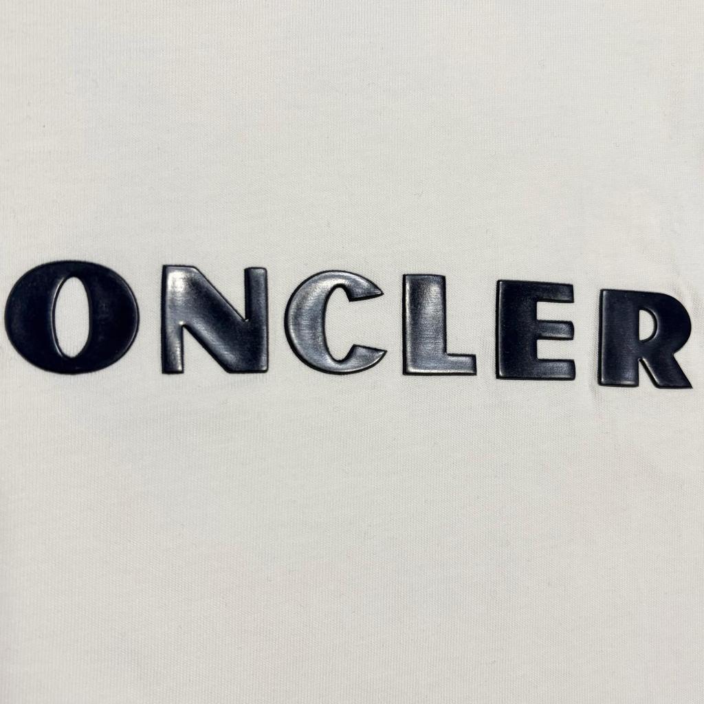 MONCLER Front Logo T-Shirt Black Men's Size L Model E109180418508390T