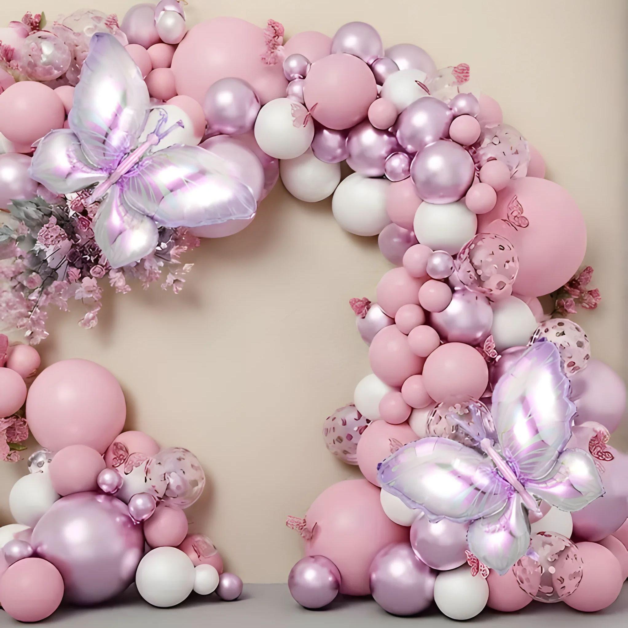 

Розово-фиолетовое романтическое украшение воздушный шар свадебная вечеринка арка из воздушных шаров венок набор бабочка платье воздушный шар украшение для вечеринки по случаю дня рождения Other