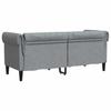 Vidaxl Sofa Chesterfield, Dwuosobowa, Jasnoszara, Obita Tkaniną