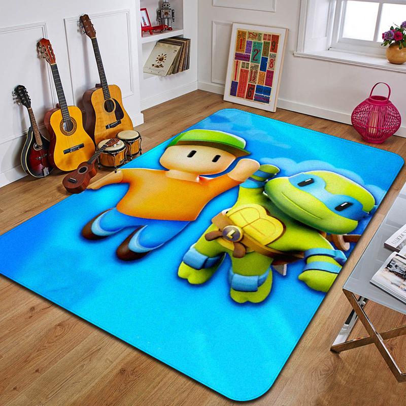 

S-Stumble Guys Printed Carpet Fashion Yoga Mat Bedroom Decorative Carpet Living Room Bathroom Decorative Floor Mat Birthday Gift 40x60cm