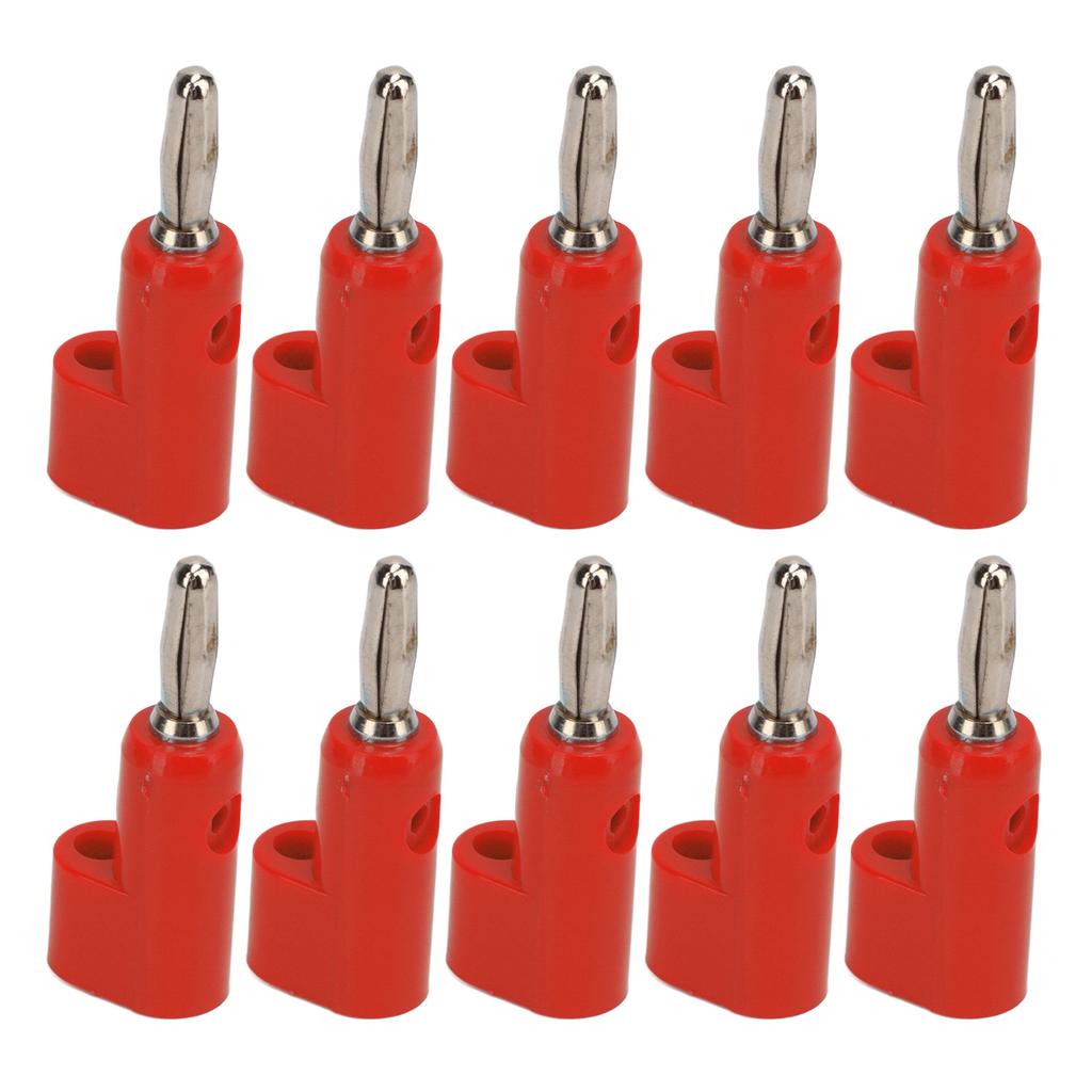 10PcsCelsiusSet 4mm Solderless Banana Plug Stackable Open Screw 30V AC‑60V Maximum 24A for Electronics Industrial Equipment
