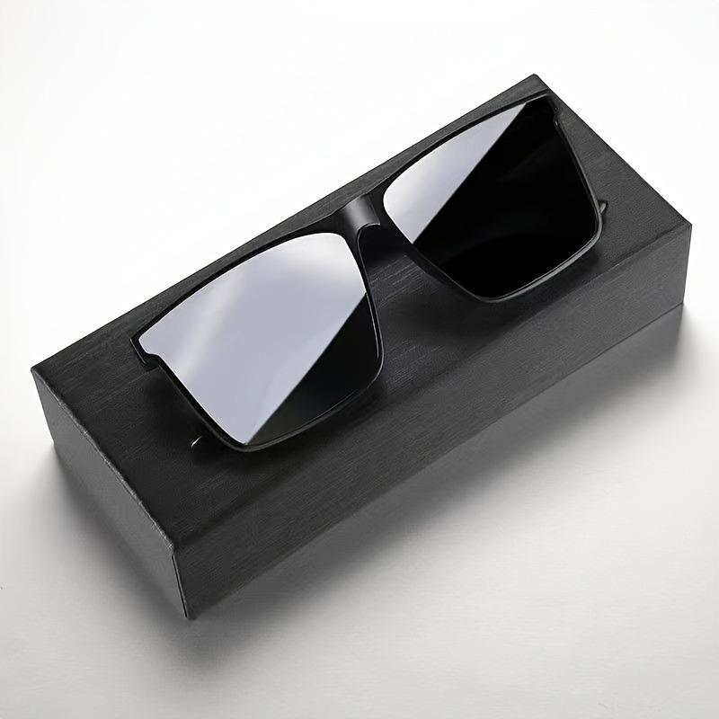 1pc Men'S Simple Black Square Fashion Glassesfor Men Women Outdoor Travel Driving Pography Prop