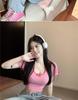 Sexy Bowknot U-Neck Clavicle T-Shirt: Low-Cut Summer Top for Women - Short-Sleeved, Tight Fit