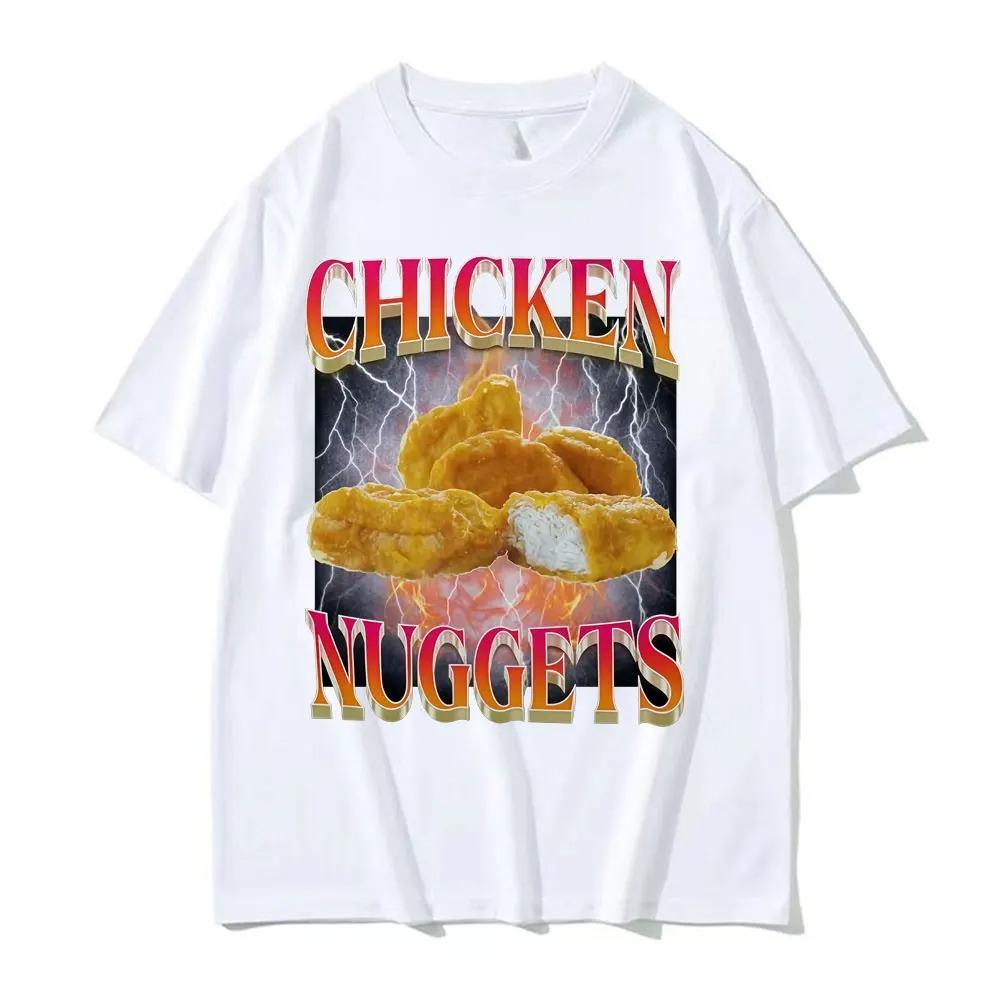 

Funny Chicken Nuggets Retro Style Graphic T Shirts for and Women Hip Hop Gothic T Shirts Comfy Tops Graphic T Shirts 4XL