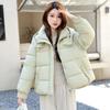 New year's cotton-padded jacket Small short student hooded loose and thin bread jacket Winter