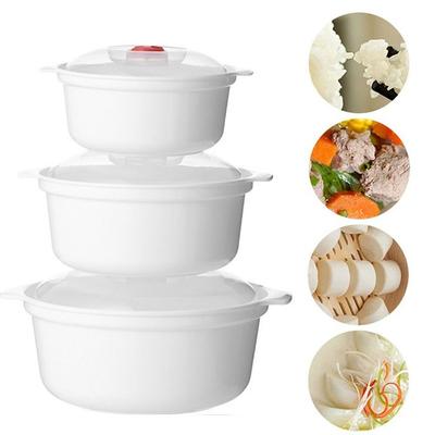 Transparent Mikrovågsugn Speciallåda Plast med Lock Uppvärmbar Färskhållningslåda Multifunktionell Minimalism Snabbnudlar Skål