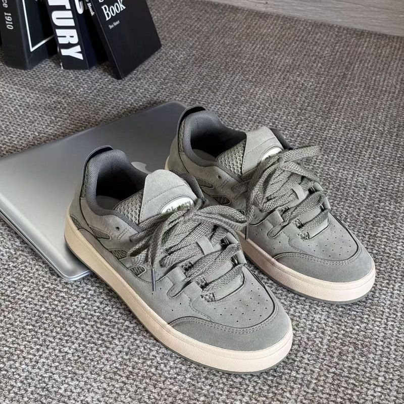 

Men s Casual Canvas Shoes Round-Toe Thick-Sole Sneakers Versatile Style Lightweight Casual Footwear Essential Everyday Staple 43 зелений