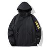 Autumn Outdoor Men's Waterproof and Windproof Mountaineering Jacket with Logo Print, Couple Style, Plus Size, Water-Repellent Fabric.