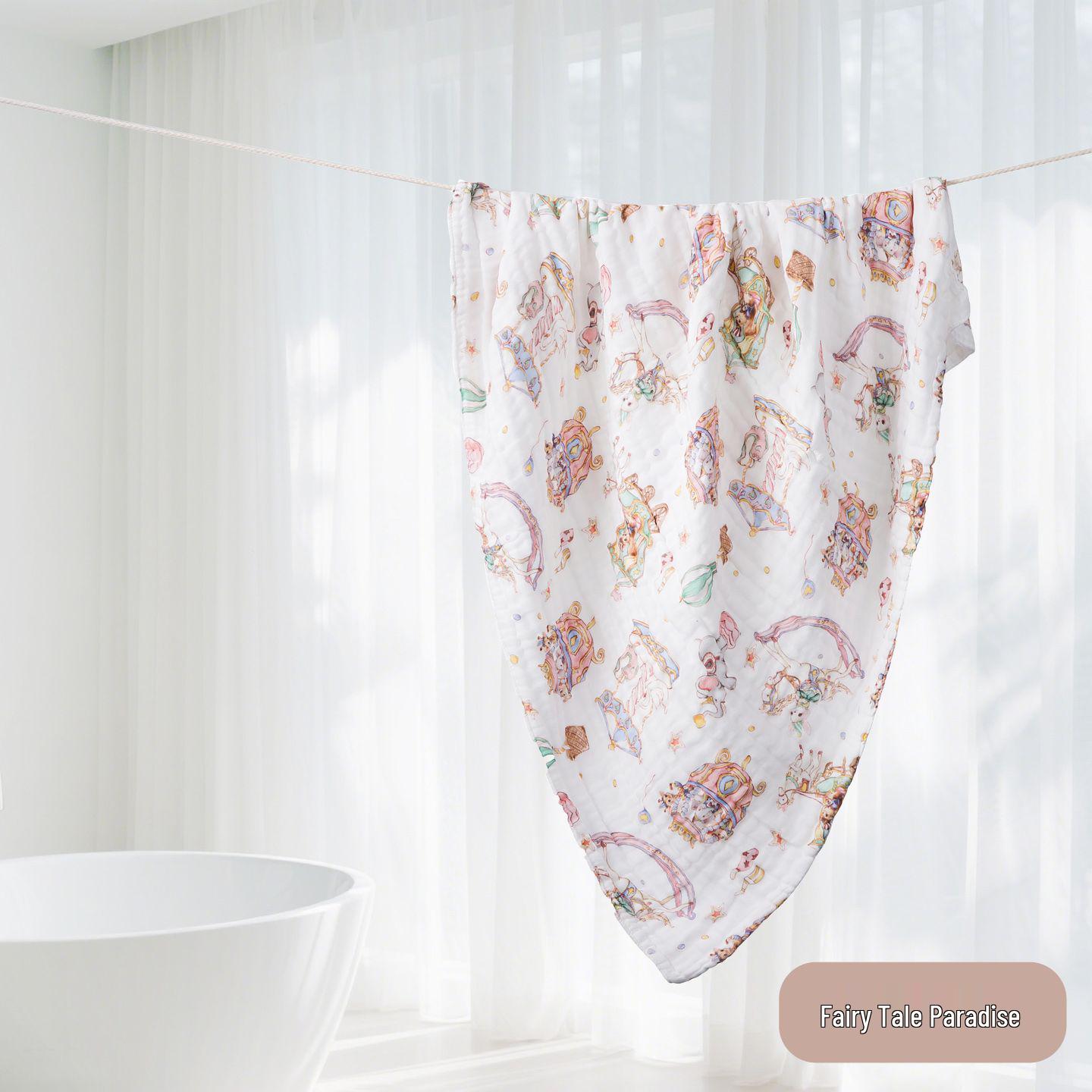 Beianyue A-Class 50-Count Ultra-Soft Bamboo Cotton Baby Towel & Swaddle Blanket 100x105 cm