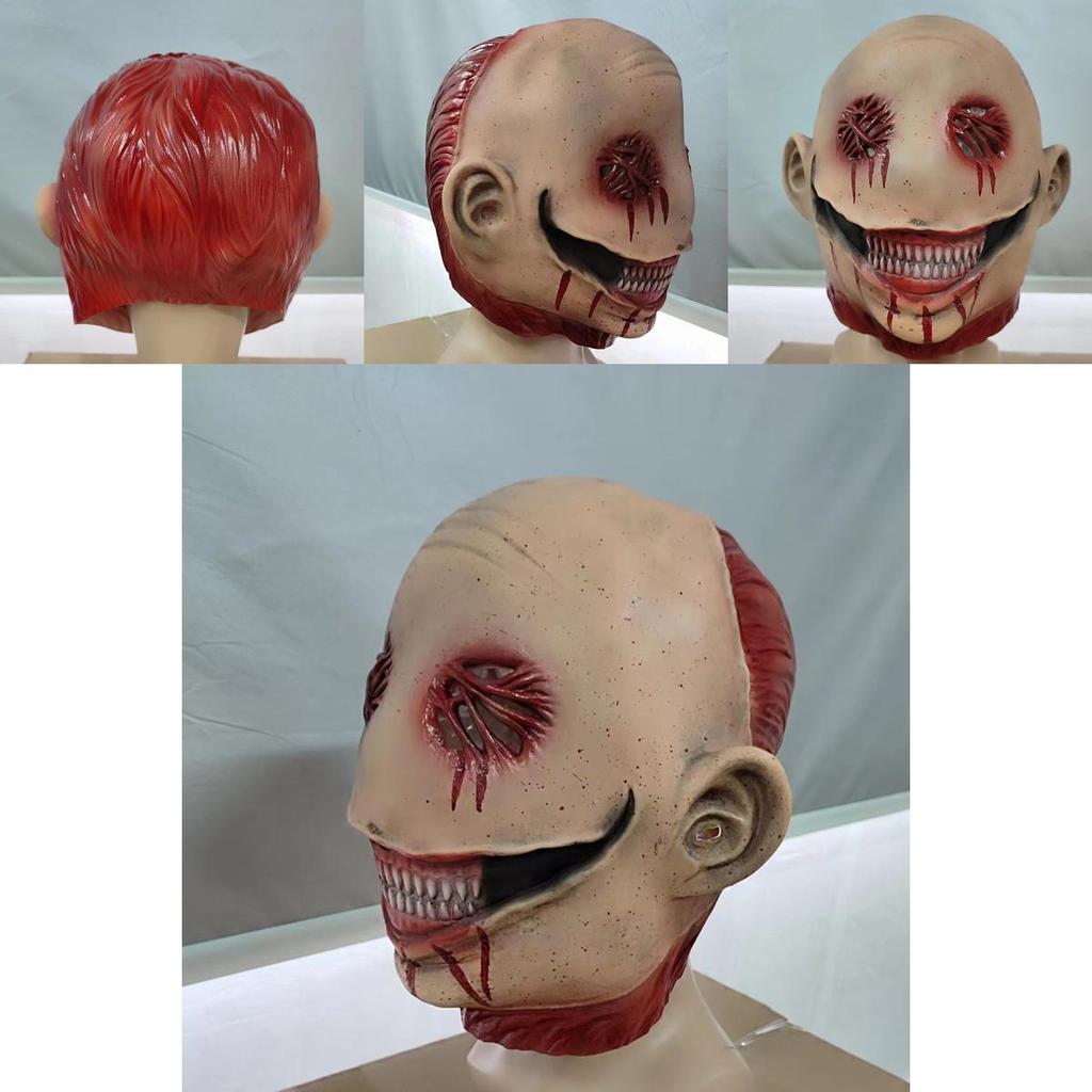 Horror Clown Mask With Latex Construction For Halloween Party And Cosplay