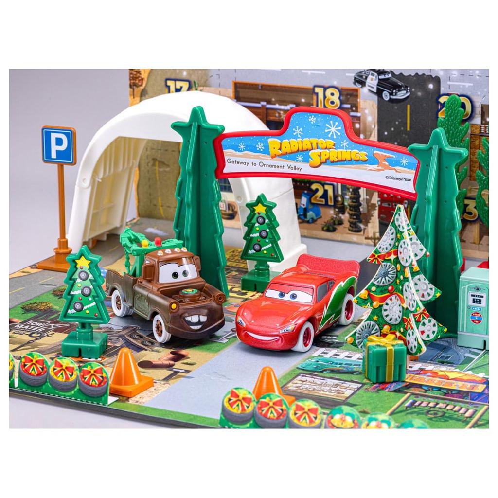 TAKARA TOMY Disney Cars Tomica Cars Tomica Advent Calendar 2024 Miniature Car Toy for Ages 3 and Up